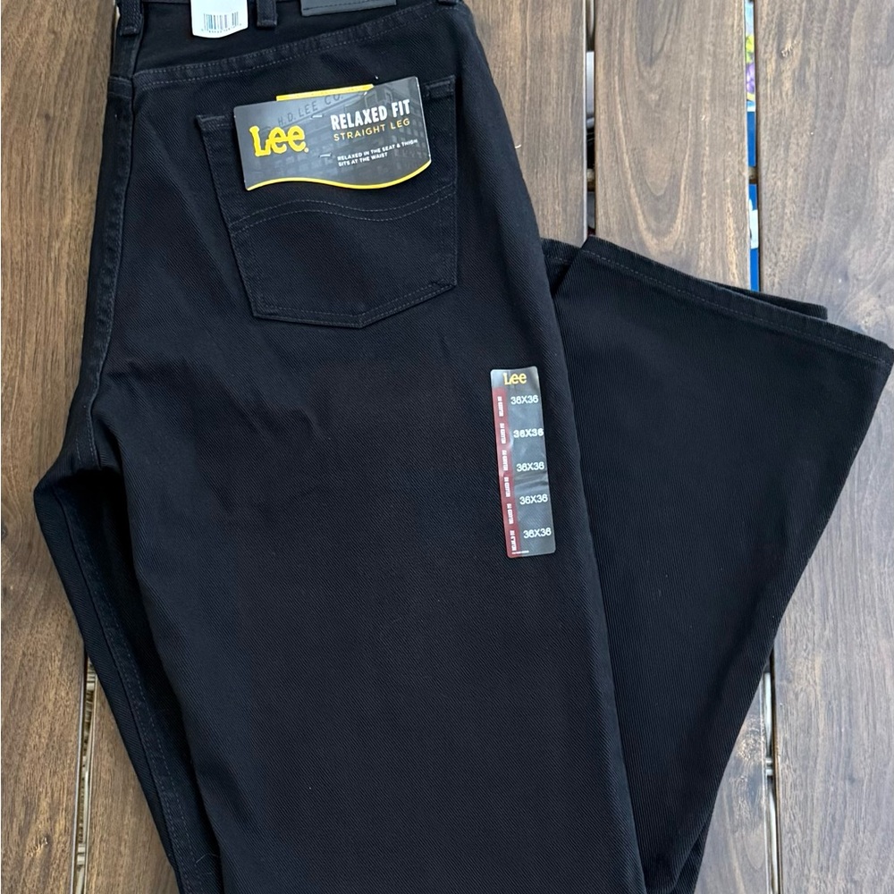 Lee NWT Men's Dark/Black Relaxed Fit Jeans